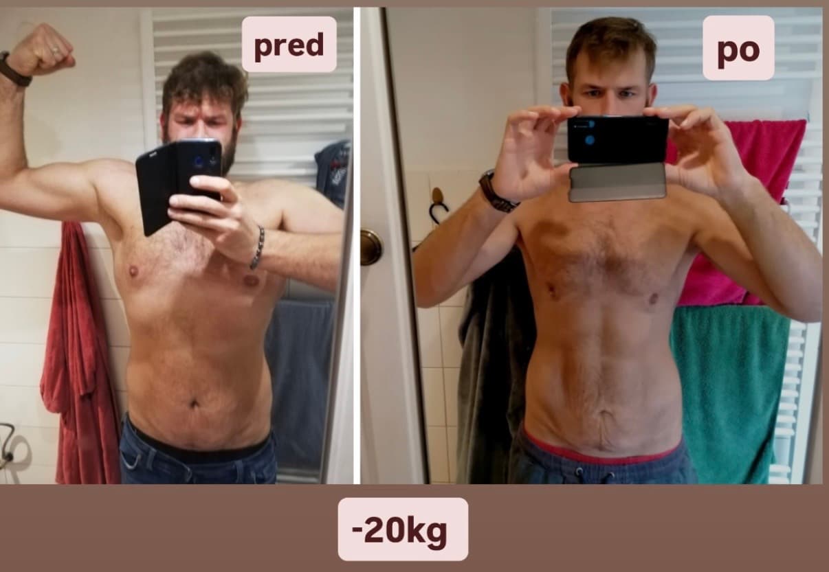 Premena klienta č. 23 — pred a po